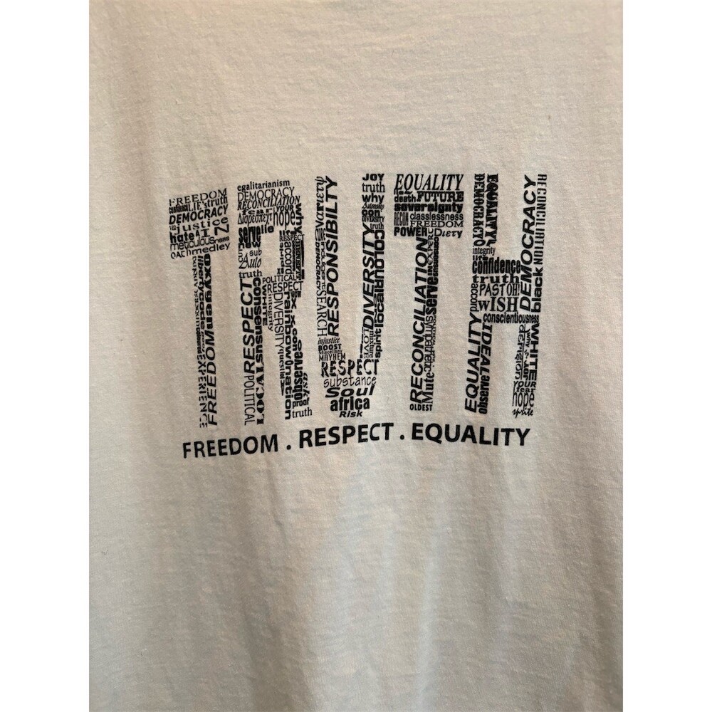 Truth Apartheid Museum Tank Top Mens White Graphic “TRUTH” Size L-XL - Picture 2 of 6
